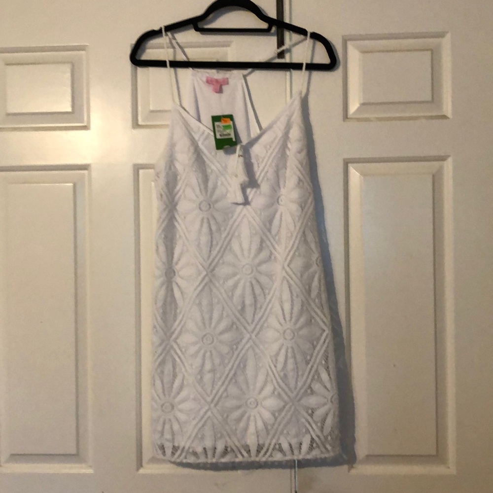 Lilly Pulitzer Dusk dress resort white crochet M